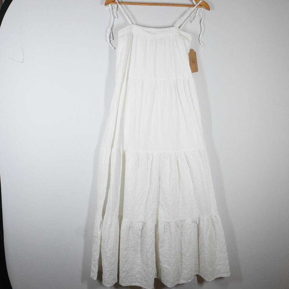 Express White Maxi Dress with Tie Straps